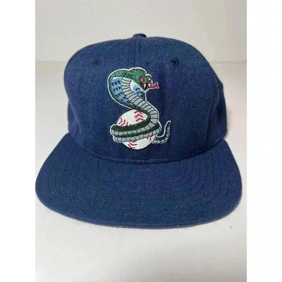 Vintage Kissimmee Cobras Minor League Snapback Hat USA Baseball Blue - Picture 1 of 6